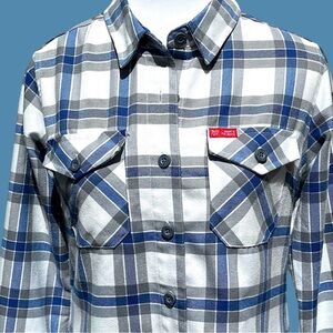 DIXXON Women’s ADAM’S POLISHES RINSER Plaid Flannel Shirt Limited Edition Size S